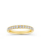 0.52 Carat Diamond Pave Wedding Band in 18ct Yellow Gold