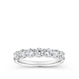 1.35 Carat Round Brilliant Cut Diamond Half Eternity Ring in 18ct White Gold