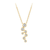 0.24 Carat Diamond Bezel Set Necklace in 18ct Yellow Gold