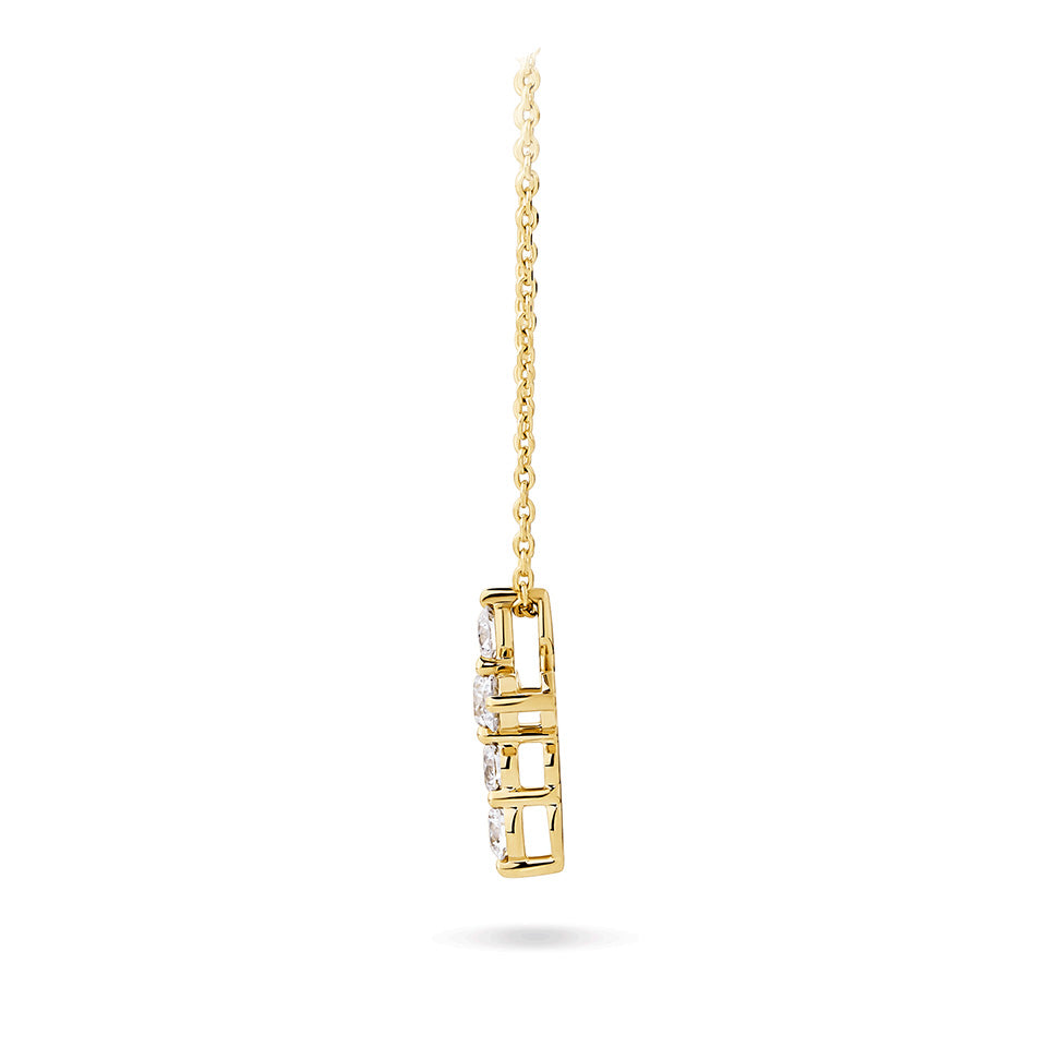 Diamond Cross Pendant in 18ct Yellow Gold
