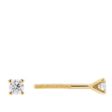 0.20 Carat Diamond Solitaire Earrings in 18ct Yellow Gold