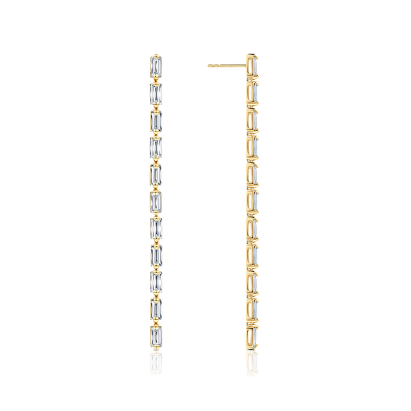 1.75 Carat Diamond Drop Earrings in 18ct Yellow Gold