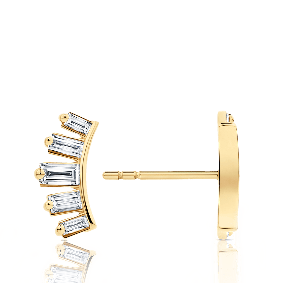 0.33 Carat Diamond Stud Earrings in 18ct Yellow Gold