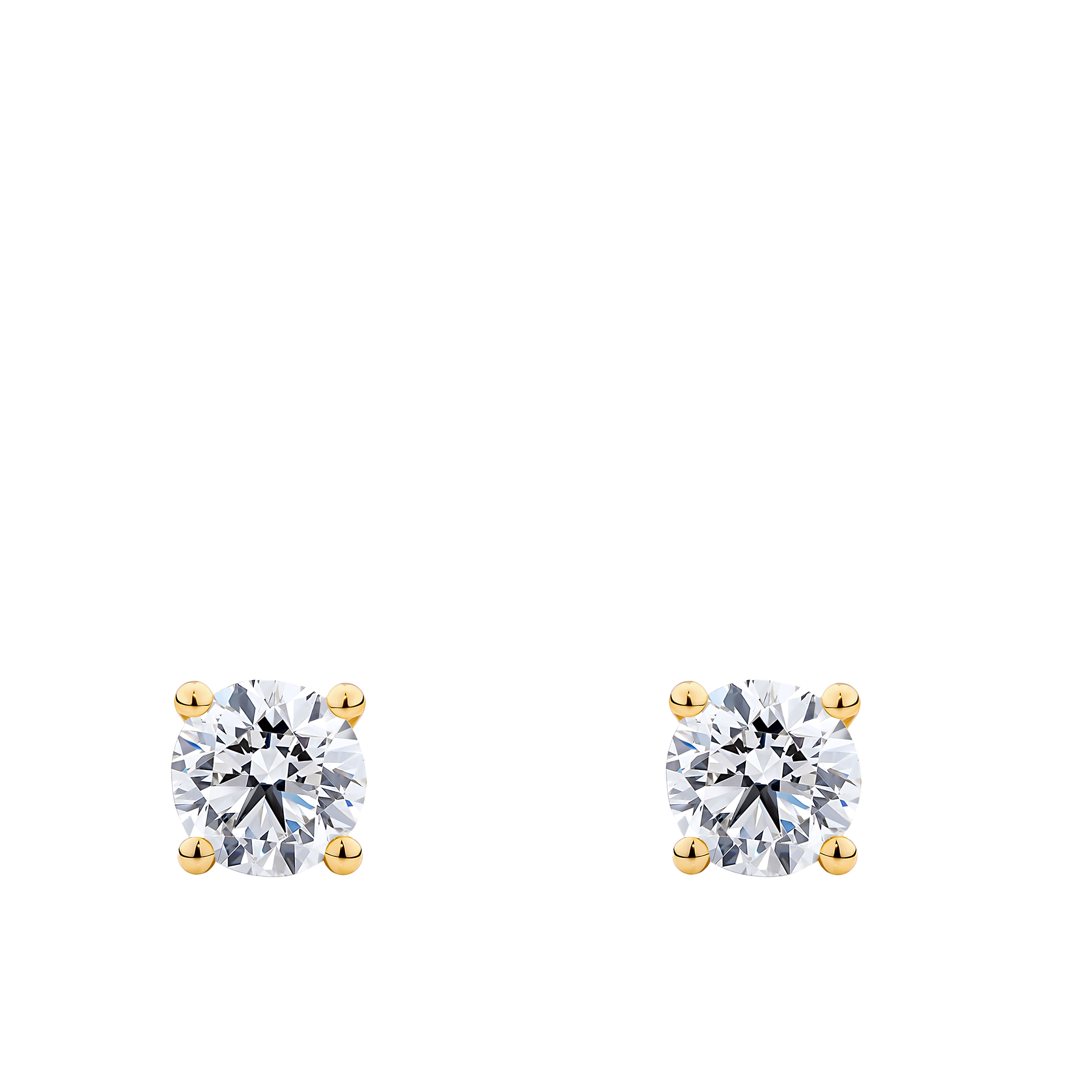 0.75 Carat Diamond Earrings in 18ct Yellow Gold