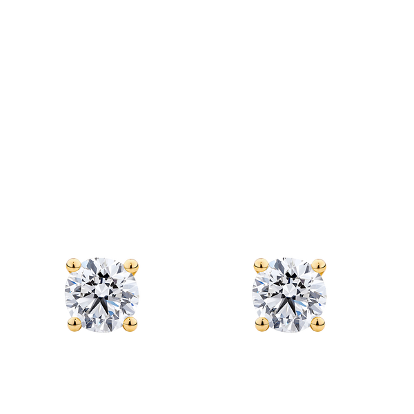 0.75 Carat Diamond Earrings in 18ct Yellow Gold