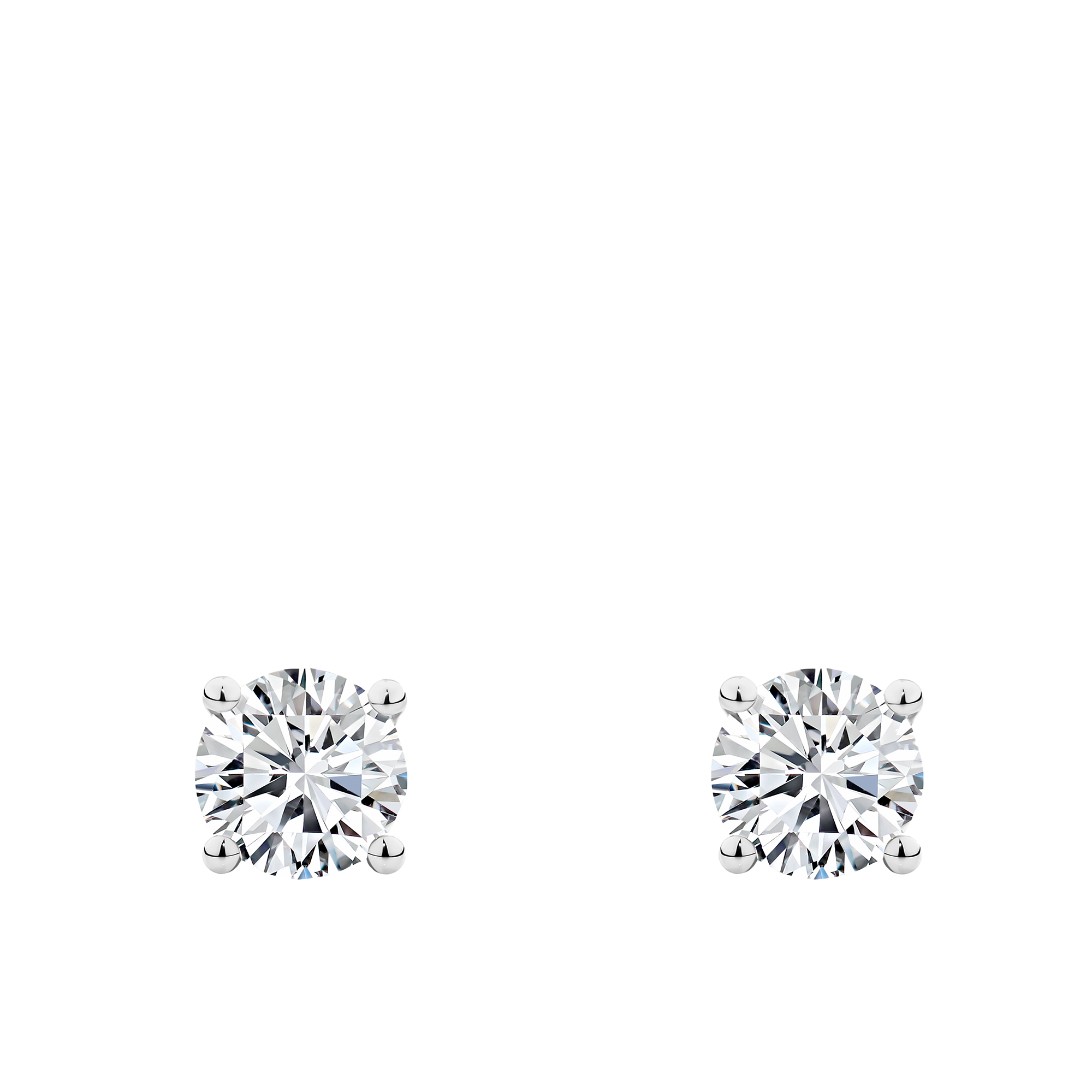1.00 Carat Diamond Earrings in 18ct White Gold