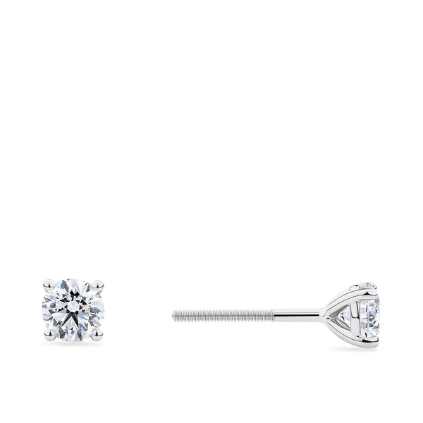 0.75 Carat Diamond Earrings in 18ct White Gold