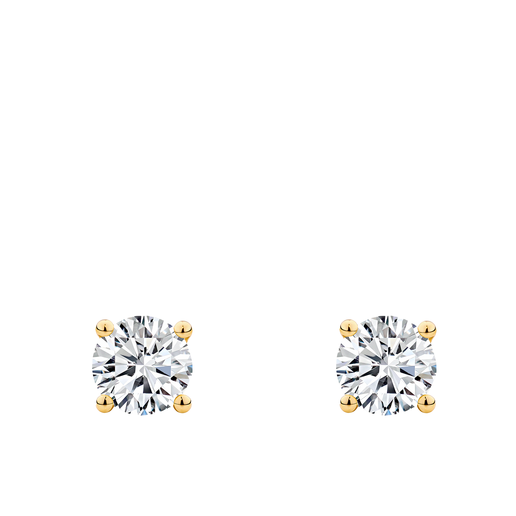 1.00 Carat Diamond Earrings in 18ct Yellow Gold