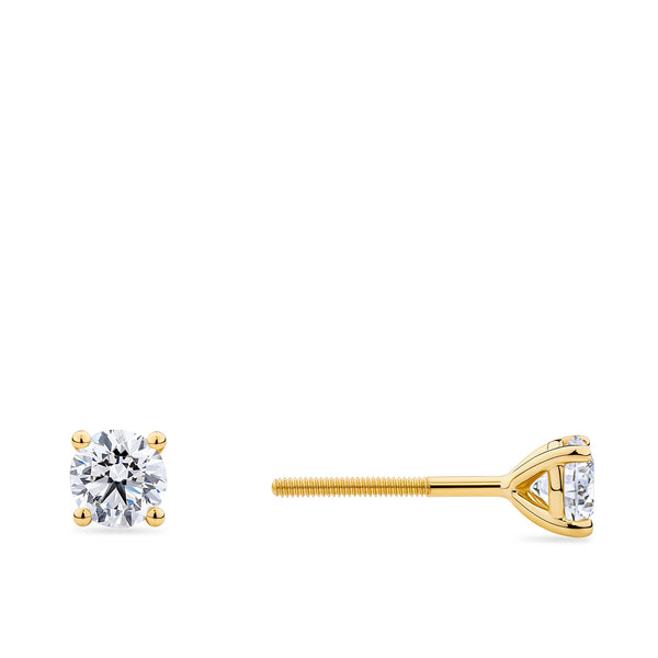 0.75 Carat Diamond Earrings in 18ct Yellow Gold