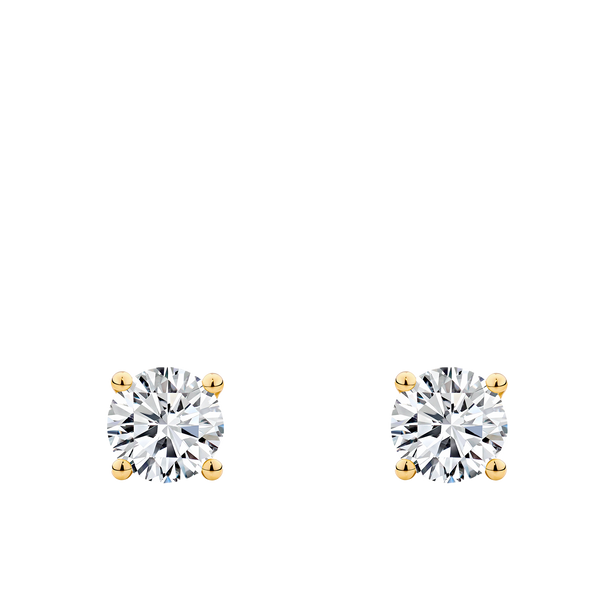 1.00 Carat Diamond Earrings in 18ct Yellow Gold