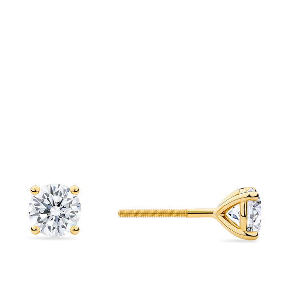 1.50 Carat Diamond Earrings in 18ct Yellow Gold