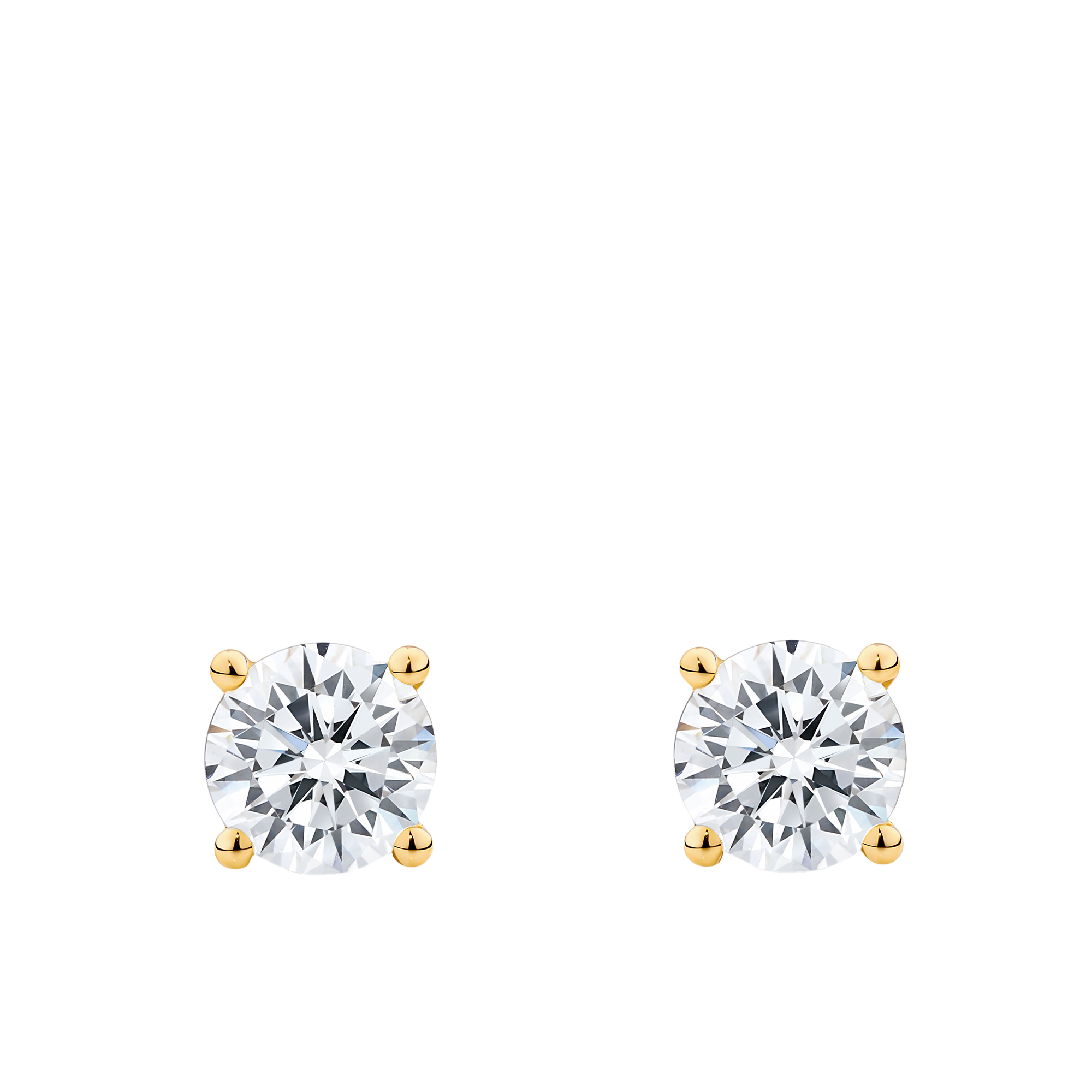 2.00 Carat Diamond Earrings in 18ct Yellow Gold