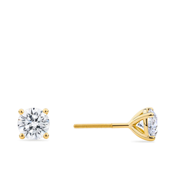 2.00 Carat Diamond Earrings in 18ct Yellow Gold