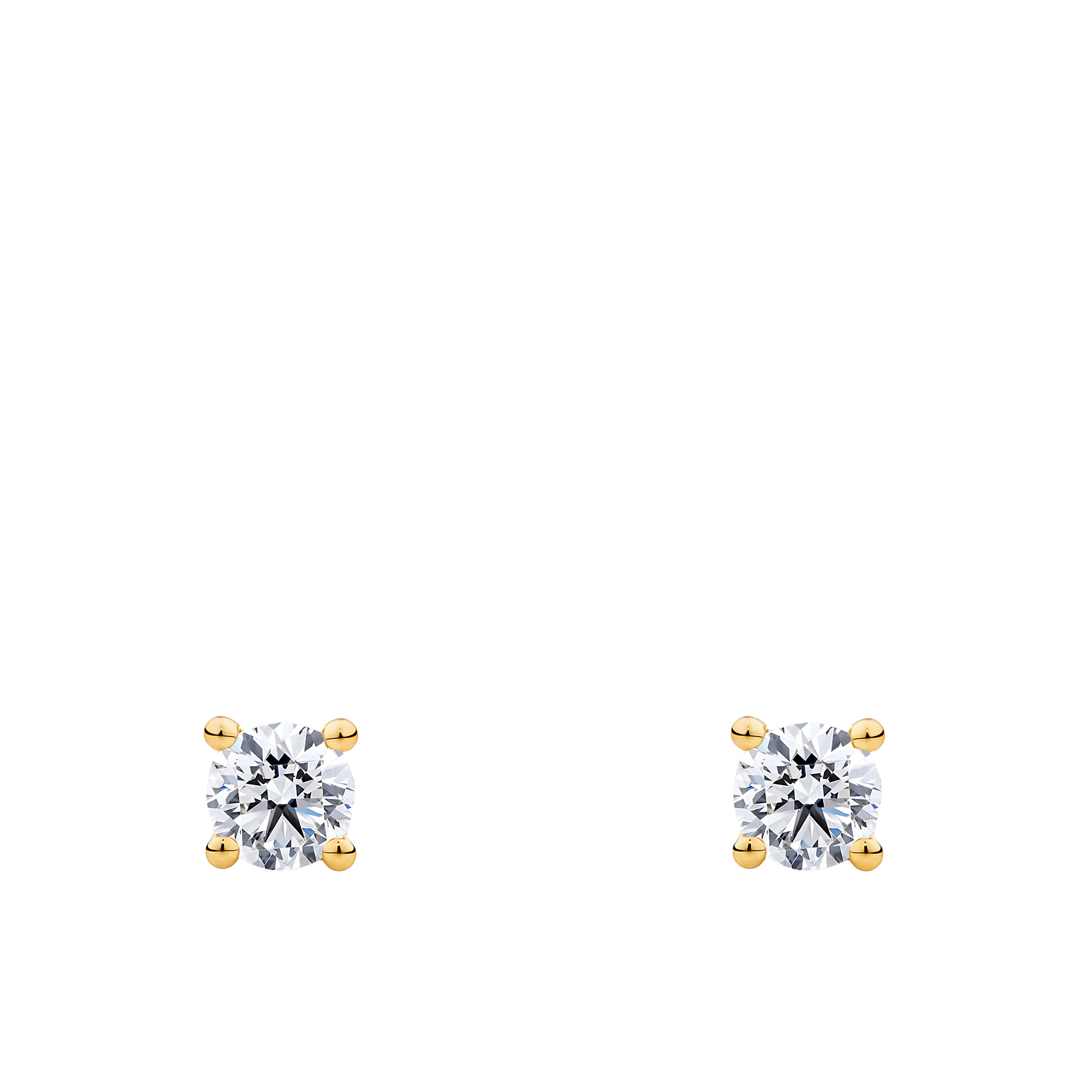 0.25 Carat Diamond Earrings in 18ct Yellow Gold