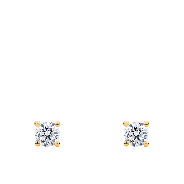 0.25 Carat Diamond Earrings in 18ct Yellow Gold