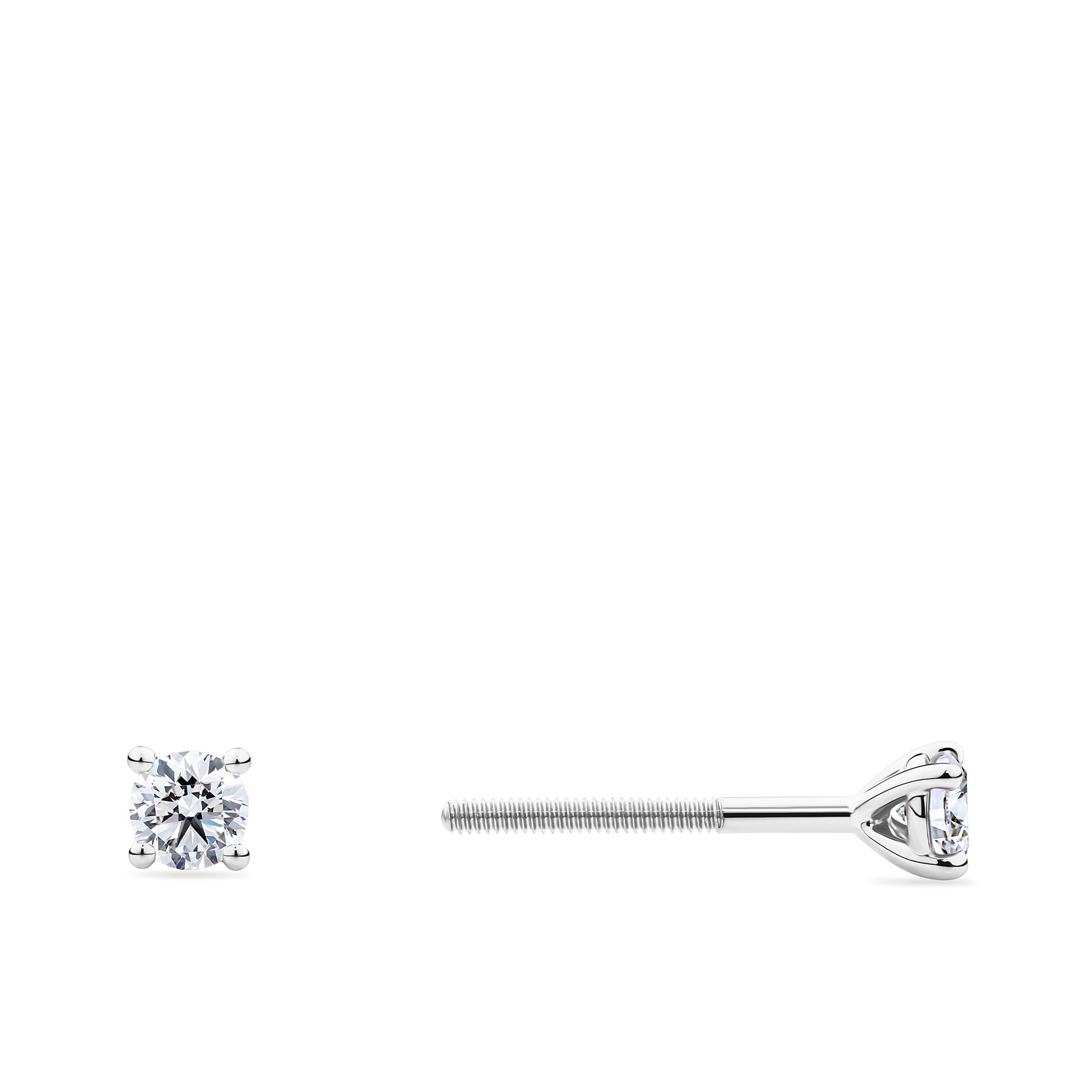 0.25 Carat Diamond Earrings in 18ct White Gold