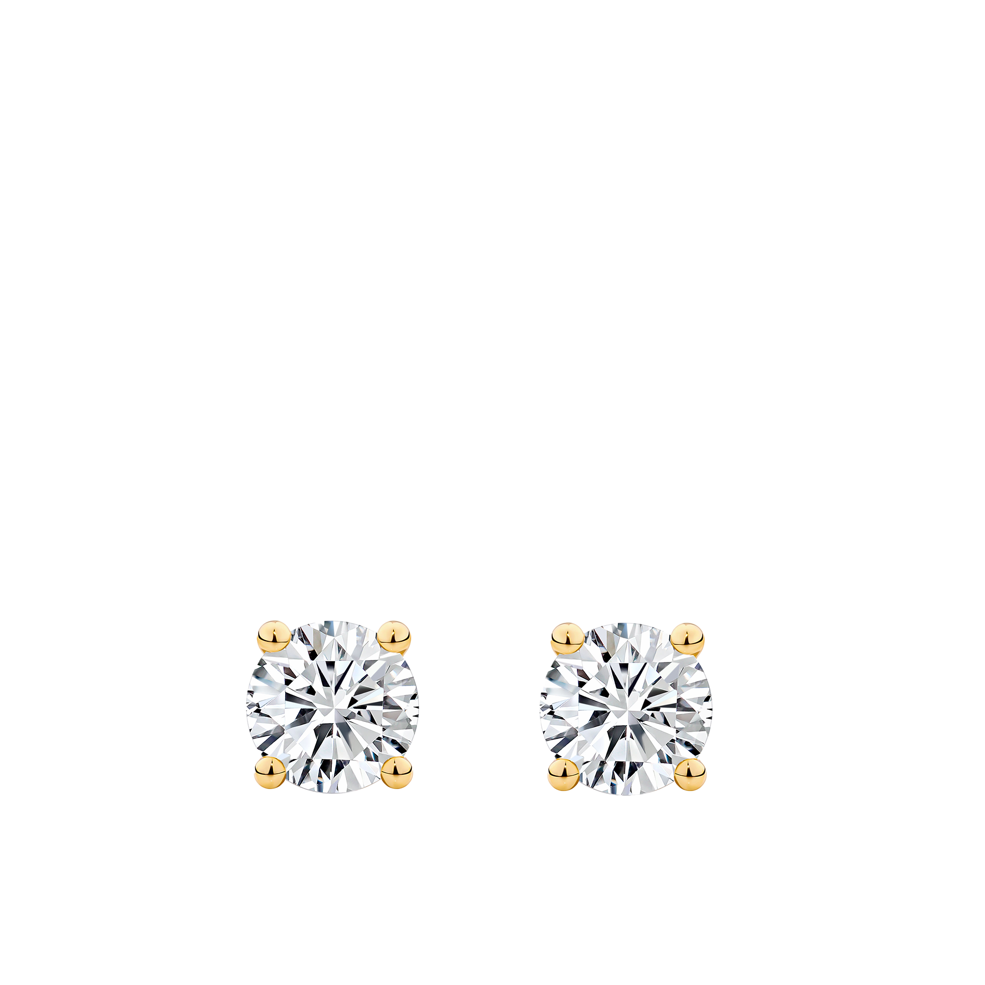 0.50 Carat Diamond Earrings in 18ct Yellow Gold