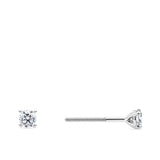 0.25 Carat Diamond Earrings in 18ct White Gold