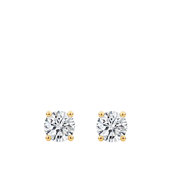 0.50 Carat Diamond Earrings in 18ct Yellow Gold