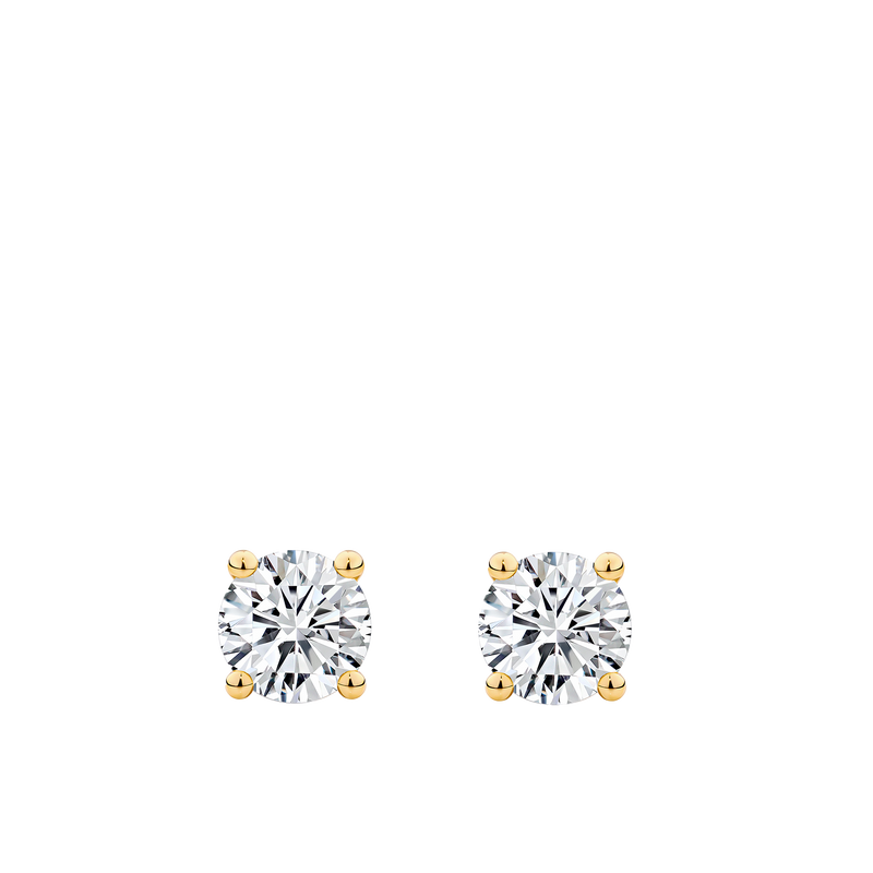 0.50 Carat Diamond Earrings in 18ct Yellow Gold