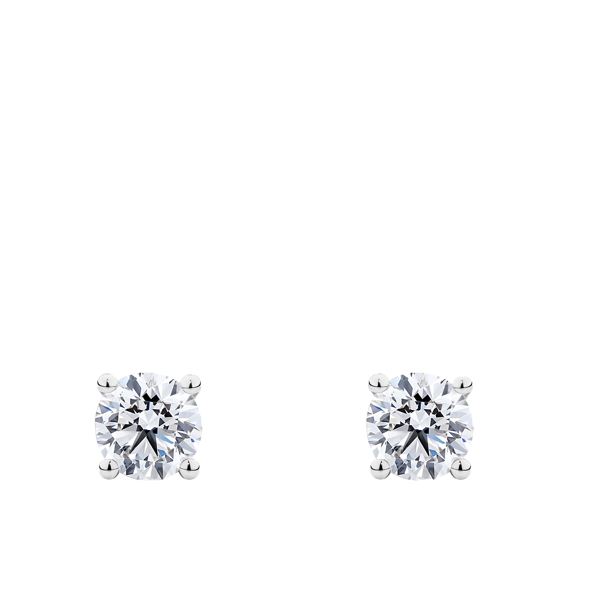 0.75 Carat Diamond Earrings in 18ct White Gold
