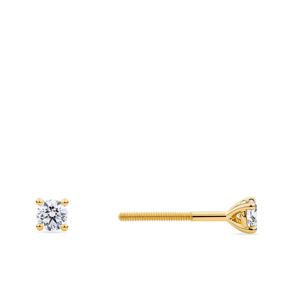 0.25 Carat Diamond Earrings in 18ct Yellow Gold