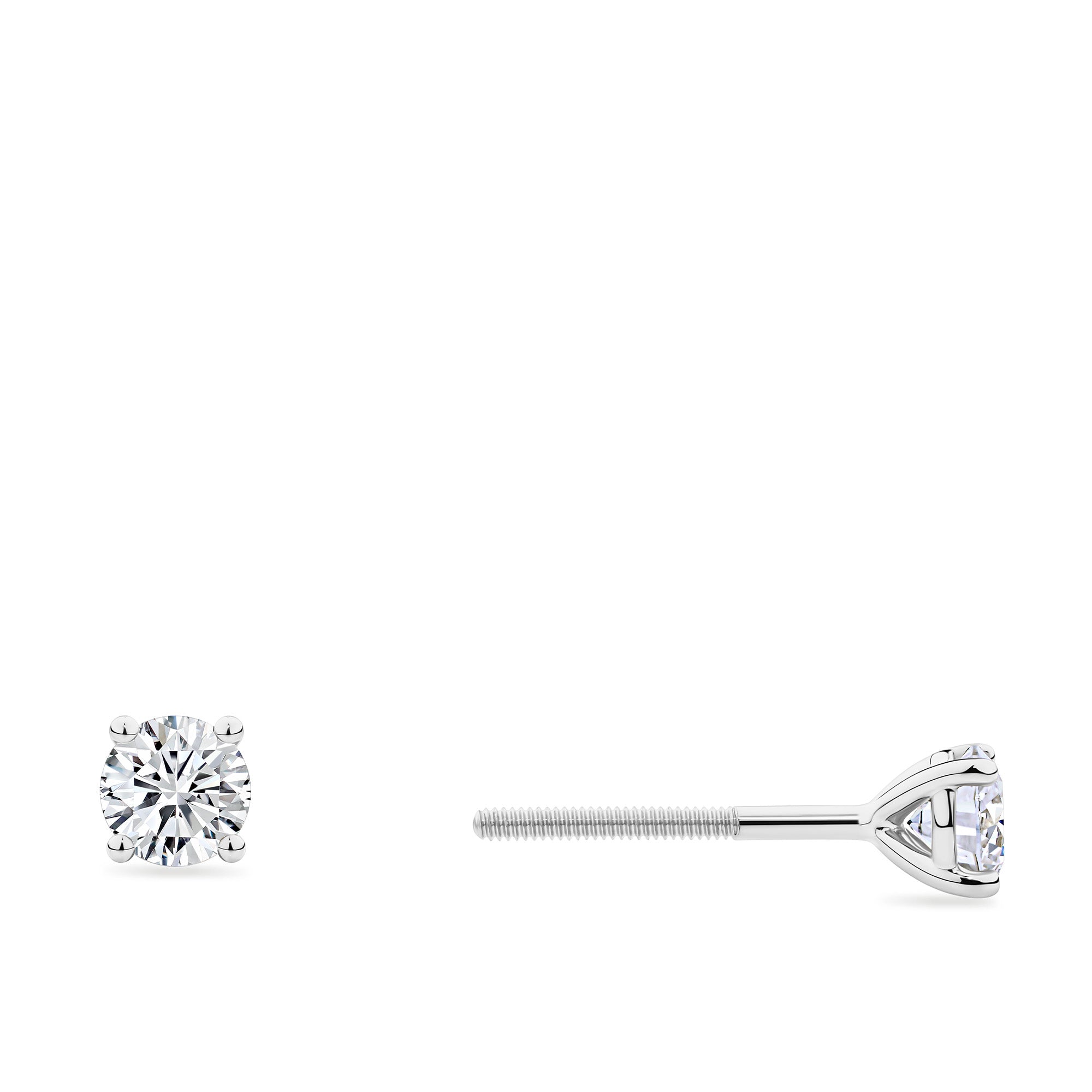 0.50 Carat Diamond Earrings in 18ct White Gold