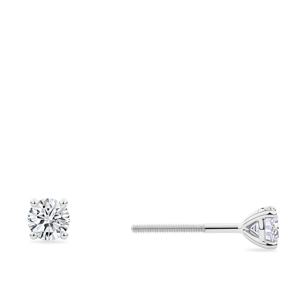 0.50 Carat Diamond Earrings in 18ct White Gold