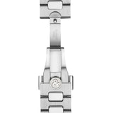 ell & Ross BR-05 Automatic 40mm Men's Watch, reference BR05A-BL-ST/SST, showing the back of the stainless steel bracelet and deployment clasp with push-button release. The brushed and polished finish continues consistently through the band links.