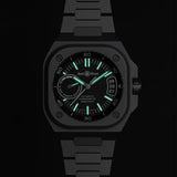 Bell & Ross BR-X5 Automatic 41mm Watch BRX5R-BL-TI/Sti with luminous markers and hands