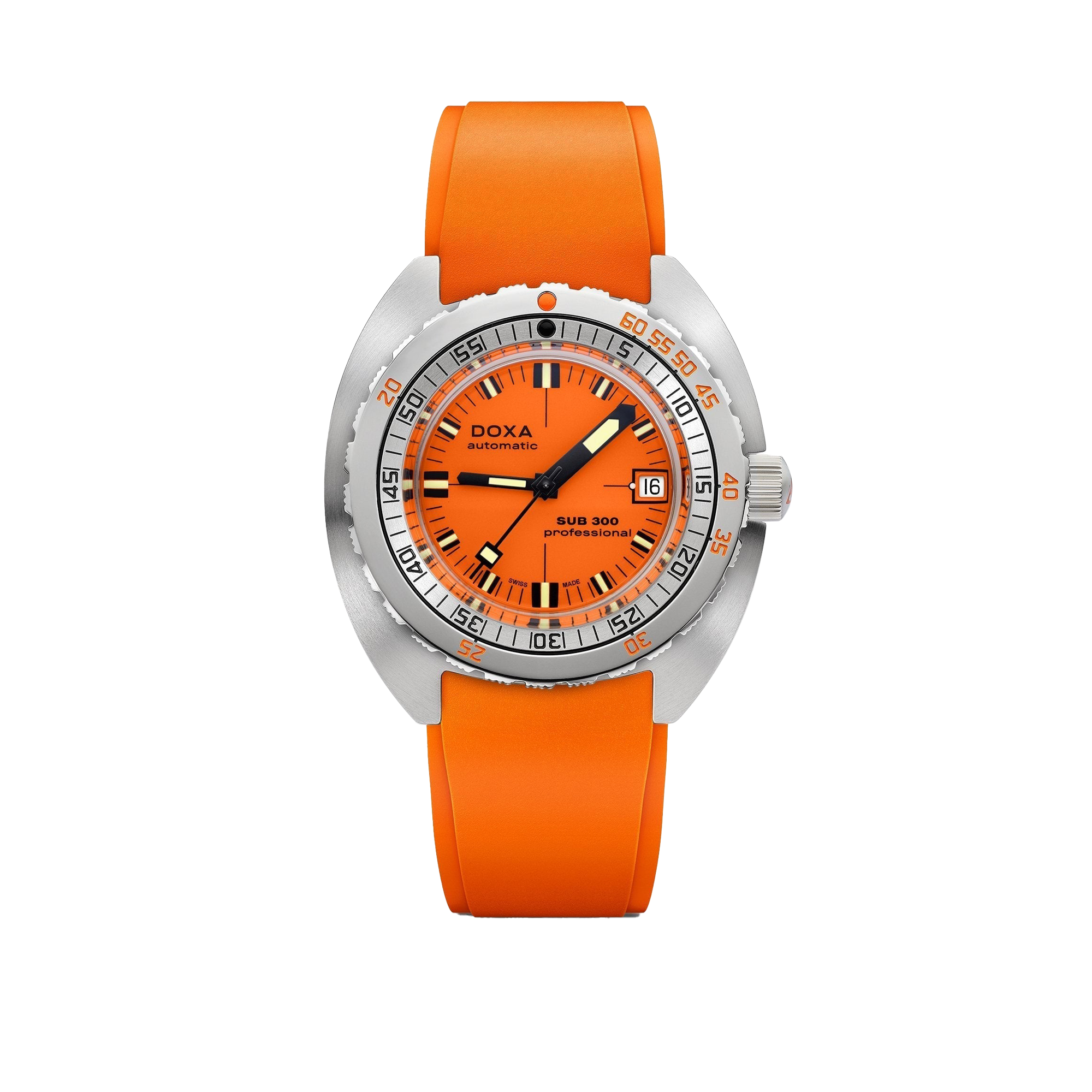 DOXA SUB 300 Professional Stainless Steel Rubber Strap 821.10.351.21