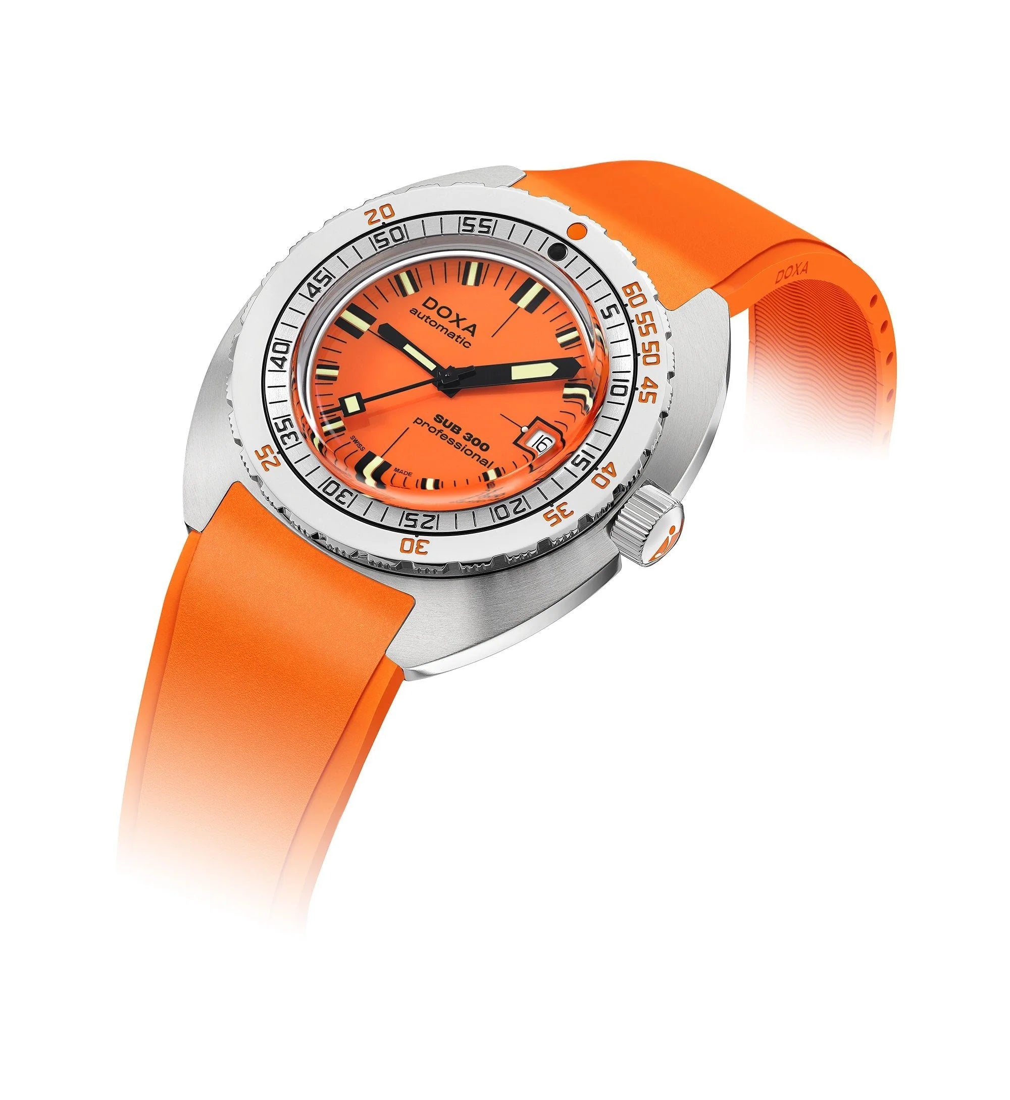 DOXA SUB 300 Professional Stainless Steel Rubber Strap 821.10.351.21