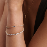 Sapphire and Diamond Bracelet in 18ct Yellow Gold