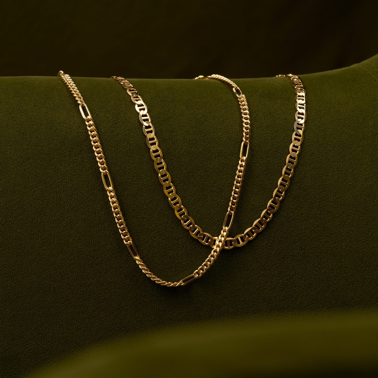 Anchor Link Chain Necklace in 18ct Yellow Gold