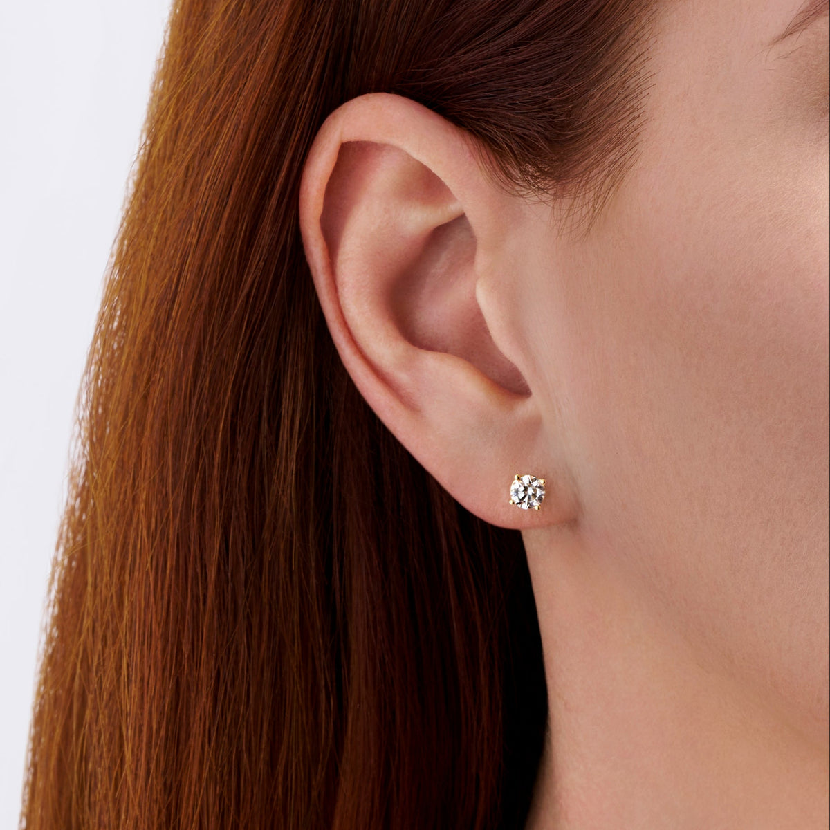 1.00 Carat Diamond Earrings in 18ct Yellow Gold