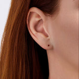 Round Ruby Stud Earrings in 18ct Yellow Gold