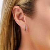 Sapphire Huggie Earrings in 18ct Yellow Gold