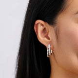 Quintessential 1.92 Carat Diamond Hoop Earrings in 18ct White Gold