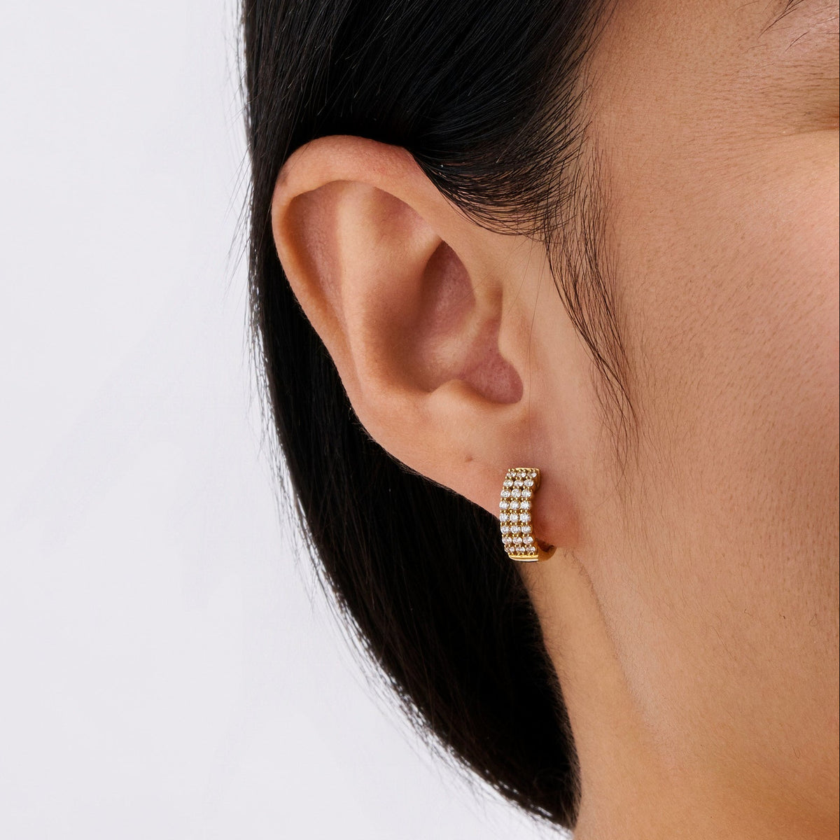 Quintessential 0.50 TW Carat Diamond Hoop Earrings in 18ct Yellow Gold