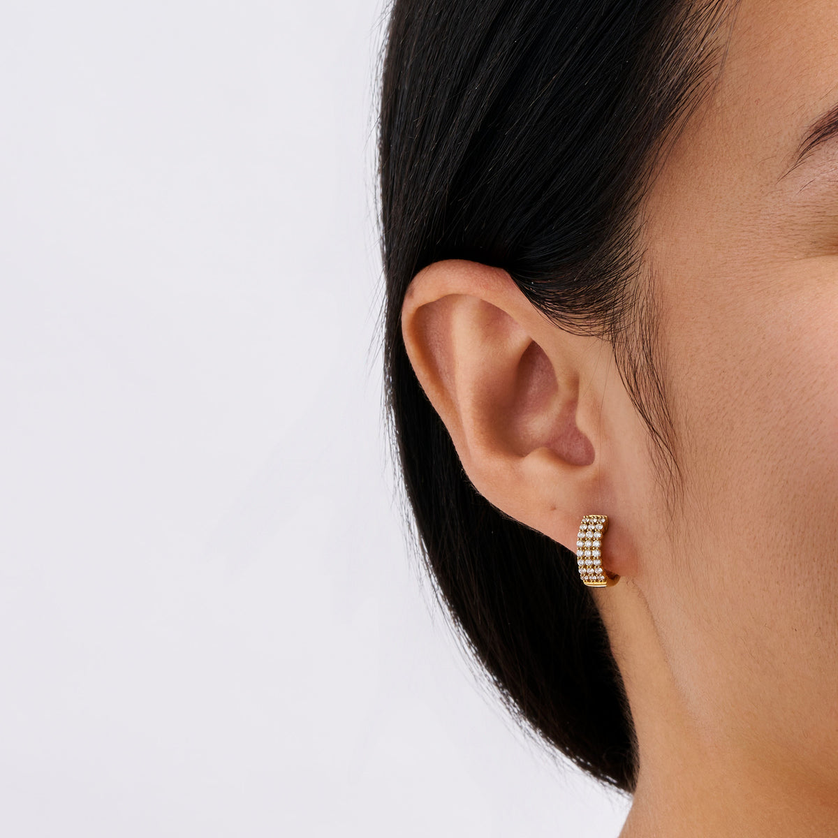 Quintessential 0.50 TW Carat Diamond Hoop Earrings in 18ct Yellow Gold