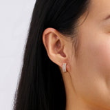 Quintessential 0.50 TW Carat Diamond Hoop Earrings in 18ct Rose Gold