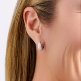 Pave Diamond Hoops