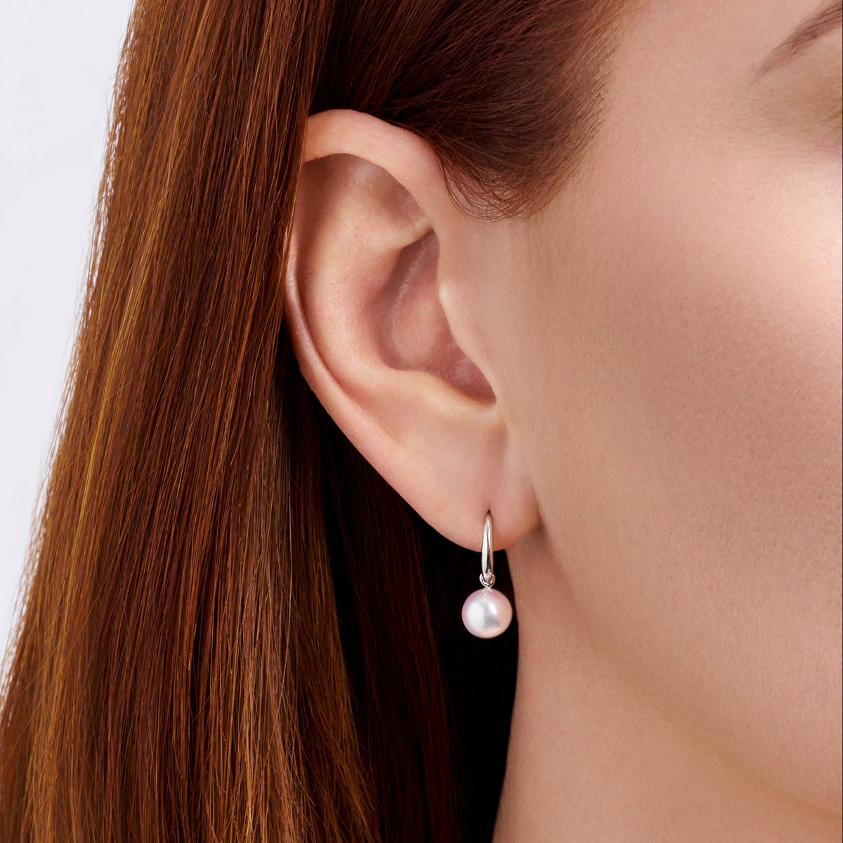 Shepherd Hook Akoya Pearl Earrings in 18ct White Gold