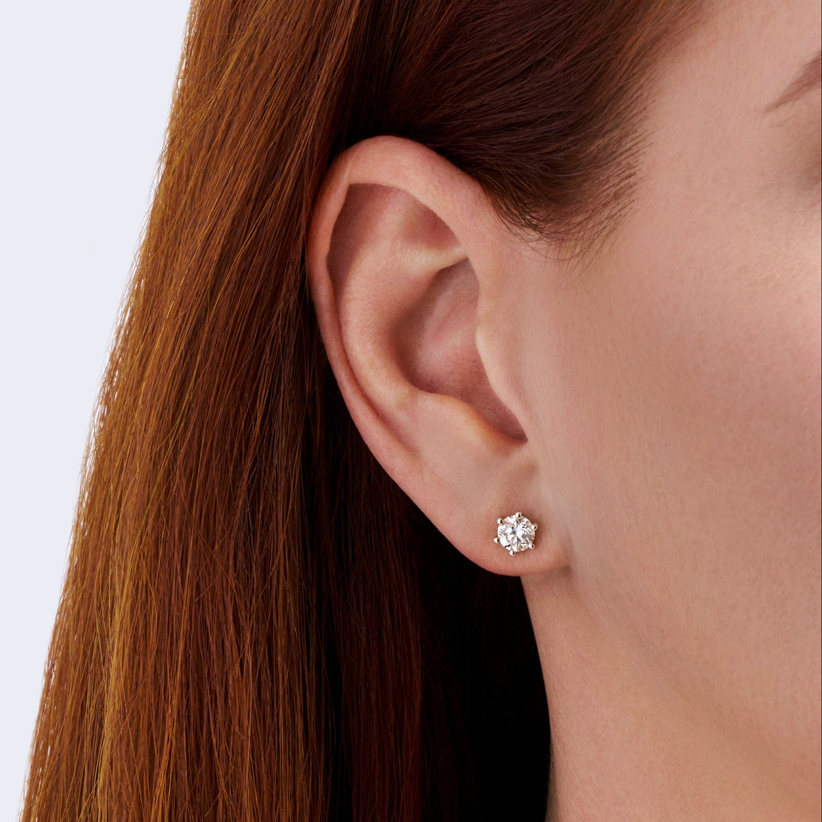 1.40 Carat Diamond Stud Earrings in 18ct White Gold
