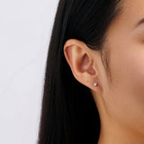 Bezel Set 0.10 Carat Diamond Stud Earrings in 18ct Rose Gold