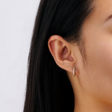 Pavé Diamond Huggie Earrings in 18ct Rose Gold