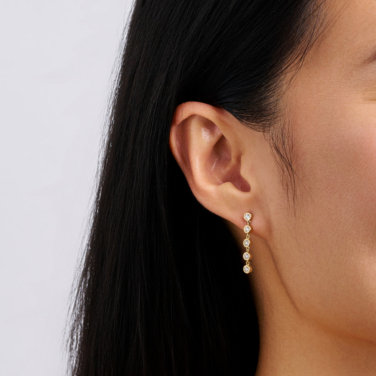 0.50 Carat Diamond Drop Earrings in 18ct Yellow Gold