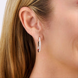 Quintessential 1.00 Carat Oval Diamond Hoop Earrings in 18ct White Gold