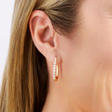 Quintessential 1.00 Carat Oval Diamond Hoop Earrings in 18ct Yellow Gold