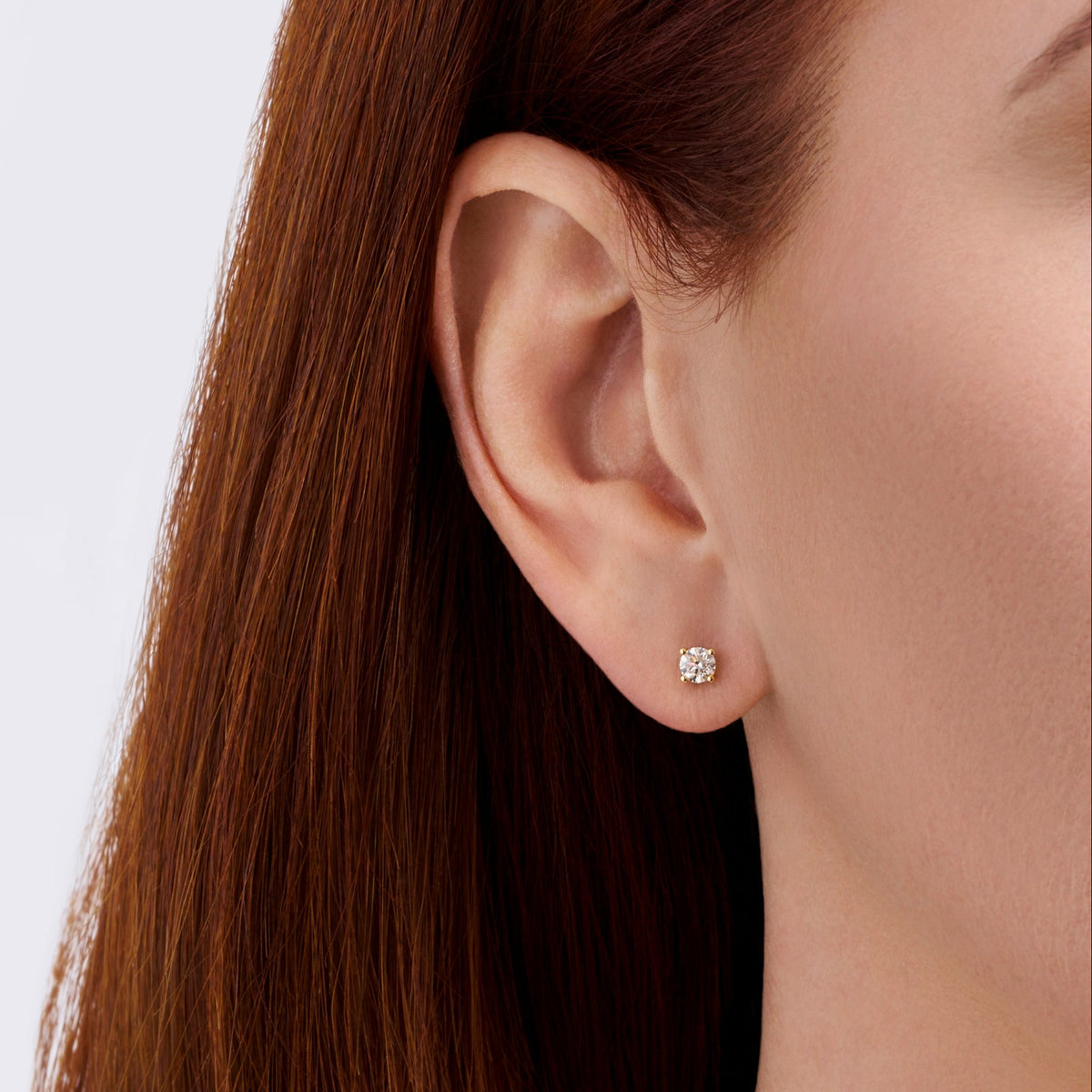 0.50 Carat Diamond Earrings in 18ct Yellow Gold
